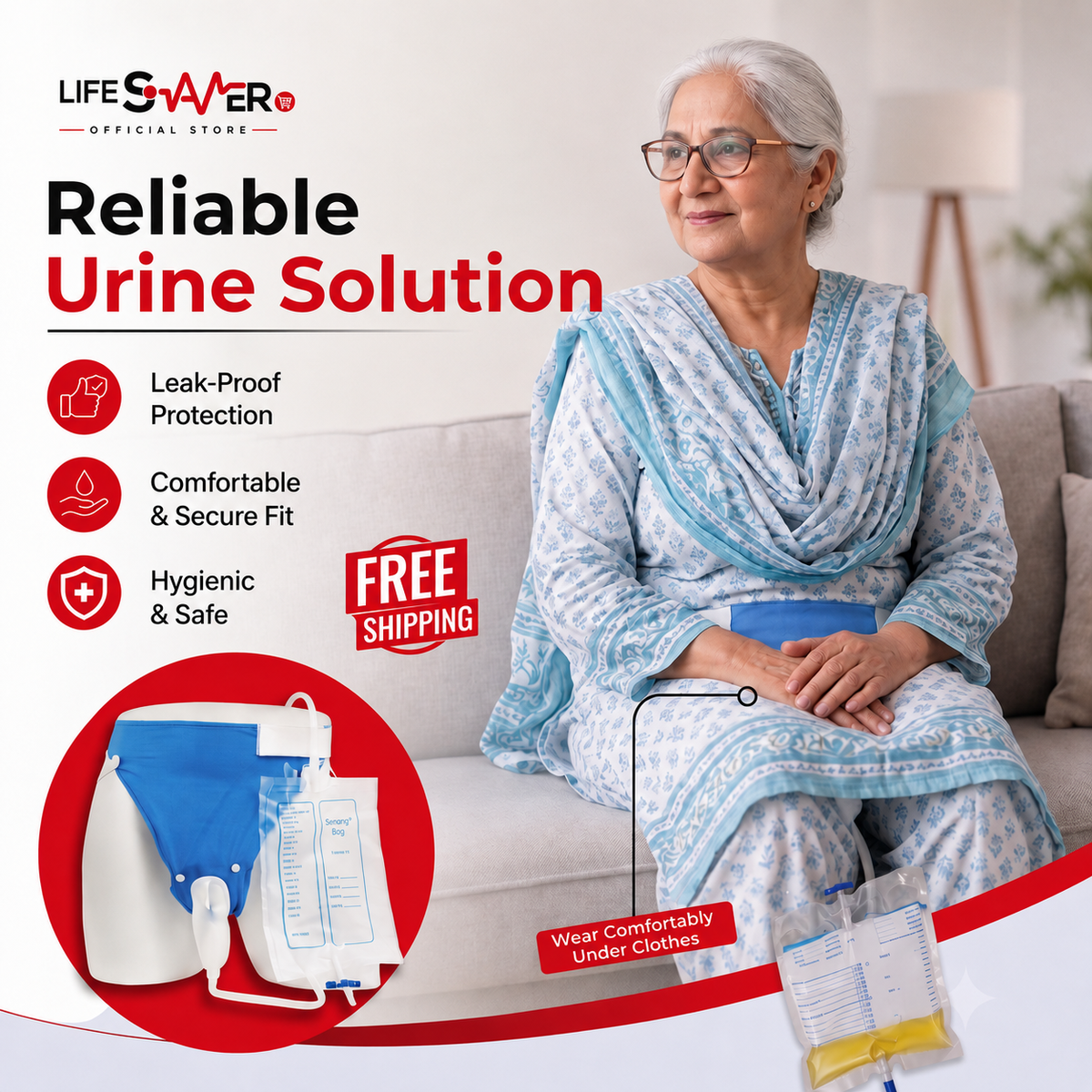 LifeSaver Urine Collection Bag