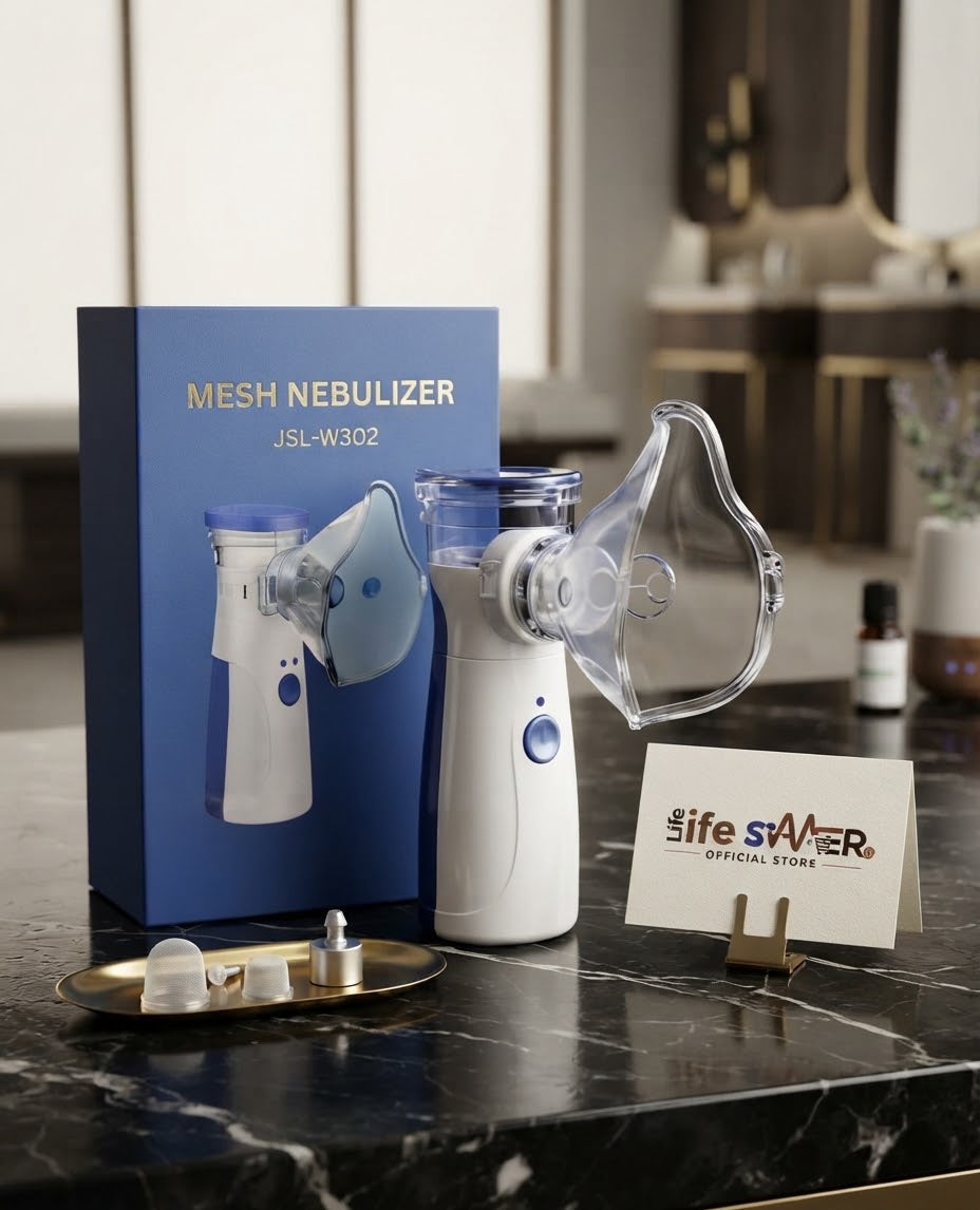 Portable Mesh Nebulizer - Dual Power Ultrasonic Atomizer Best Nebulizer For Kids And Adults